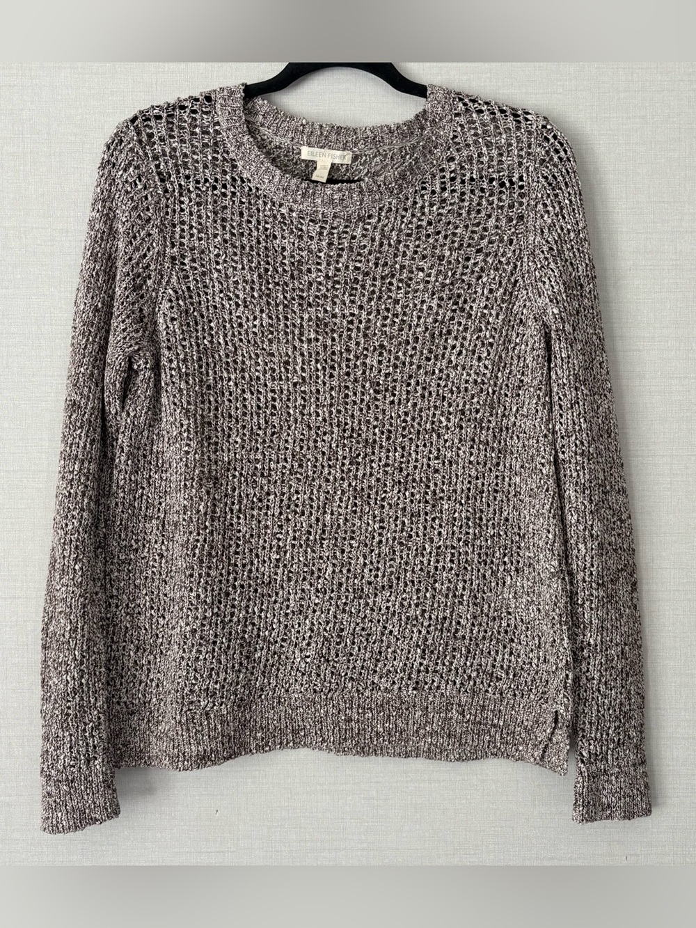Eileen Fisher Open-Knit Crewneck Sweater